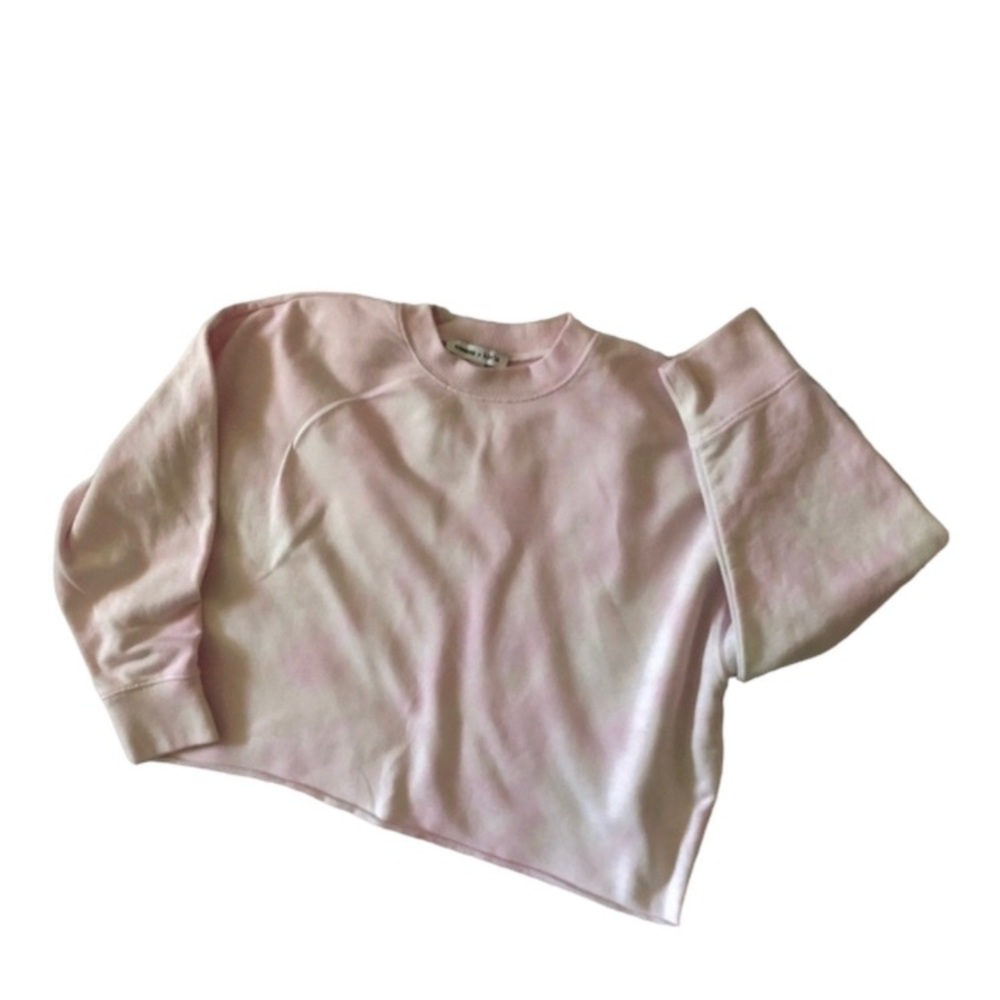 Express x Karla Pink Tie Dye Long Sleeve Lightweight Cut Off Sweatshirt …